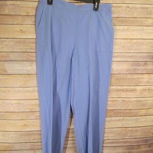 NWT Alfred Dunner Blue Cotton Pants, Size 14